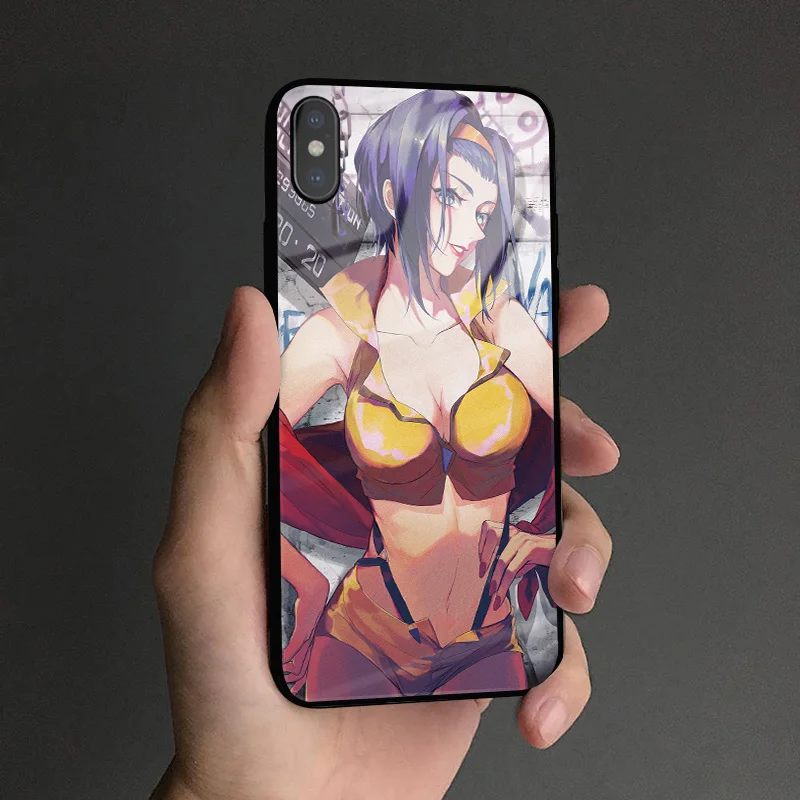 SCBAE 7 Космический ковбой Bebop Coque мягкий силиконовый стеклянный чехол для телефона, чехол для Apple iPhone 6 6s 7 8 Plus X XR XS 11 Pro max - Цвет: SCBAE 7