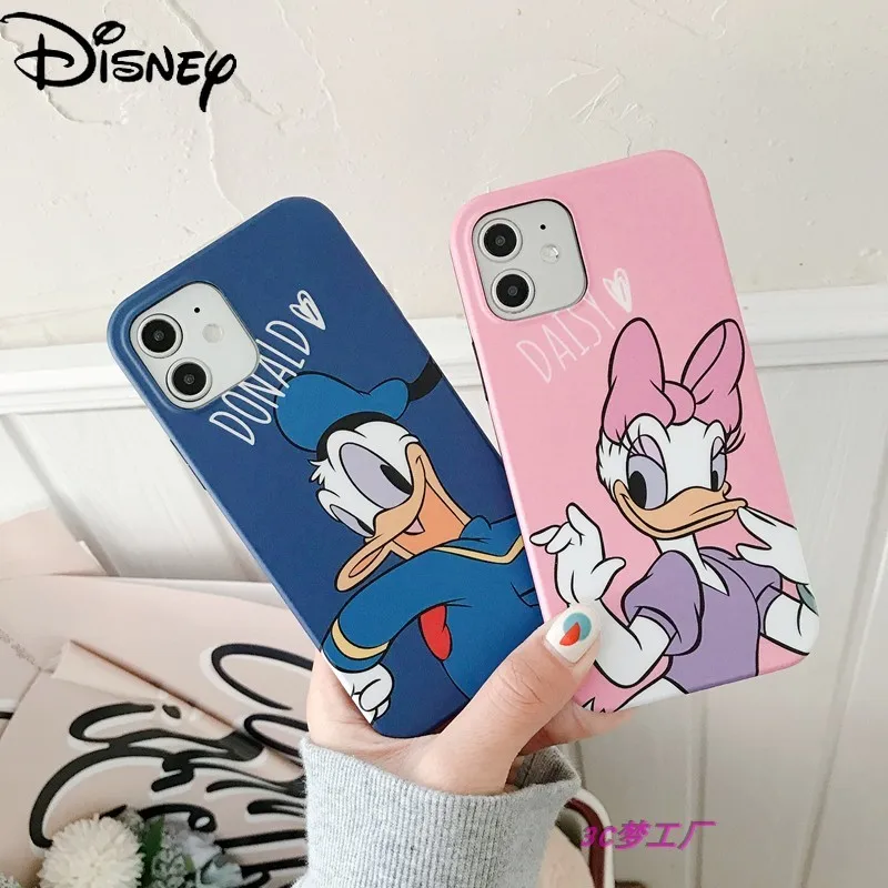 

Disney Couple Donald Duck Daisy Phone Case for iPhone 7/8P/SE/X/XR/XS/XSMAX/11pro/12promax/12mini/11promax/ cartoon phone cover