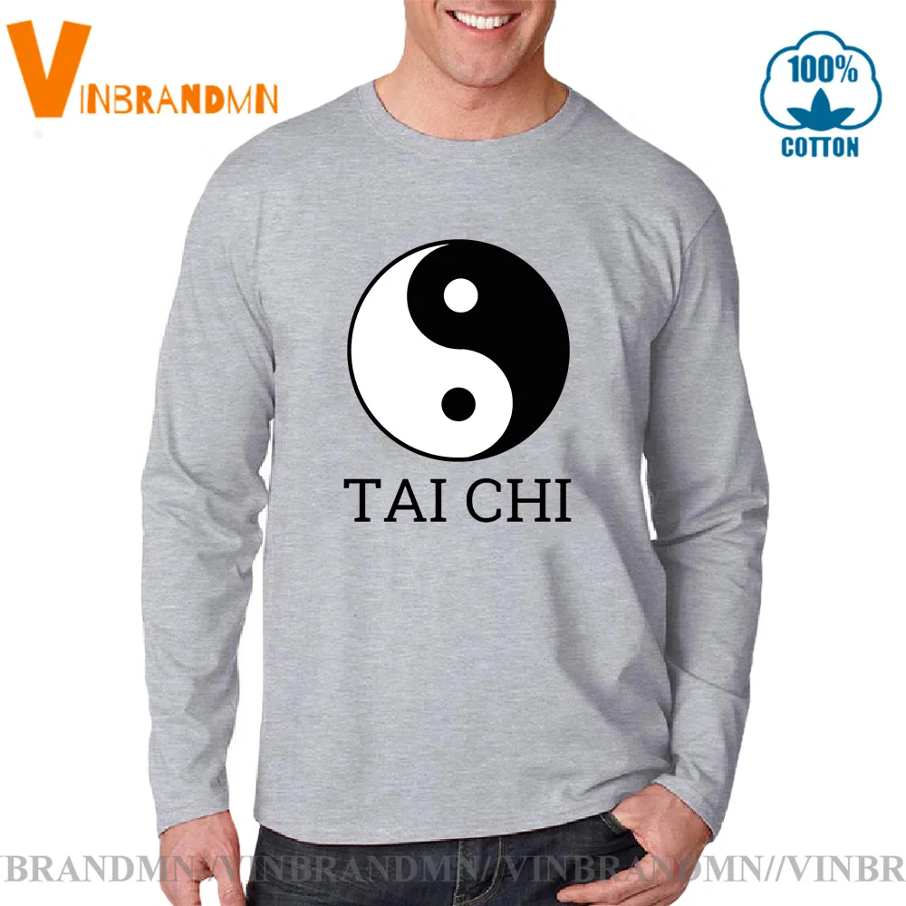 

New Taiji China Style men Casual Tops Tees Kung Fu Master Karate T-Shirt Chinese Character Tai Chi Print Yin And Yang T Shirts