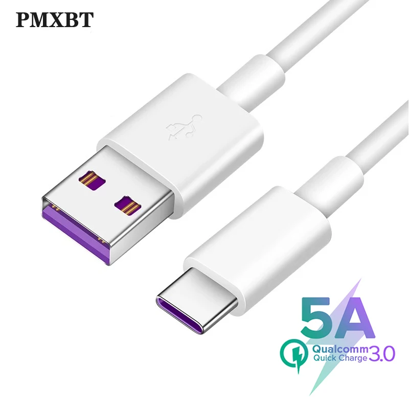 

5A Supercharge USB Type C Cable For Huawei P30 P20 Xiaomi Mi9 Redmi Note7 K20 Samsung A50 S10 S9 Quick Charge 3.0 USBC Wire Cord