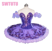 adult velvet purple ballet tutupurple classical competiton ballet tutu professional ballet costumes for womenbt9043