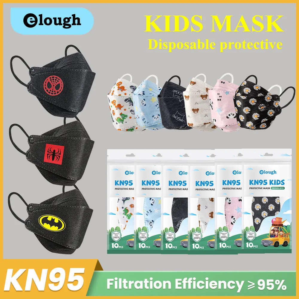 

FFP2 Kids Mask Cartoon dinosaur Print Protective Mask KN95 Face Mask ffp2mask masque enfant mascarilla ffp2 infantil FPP2 Masks