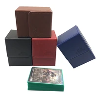 aegis guardian top loading leather card case deck box mtg pokemon yugioh tcg binders blue 90