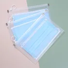 Пластиковая сумка для масок, прозрачная, с застежкой-молнией