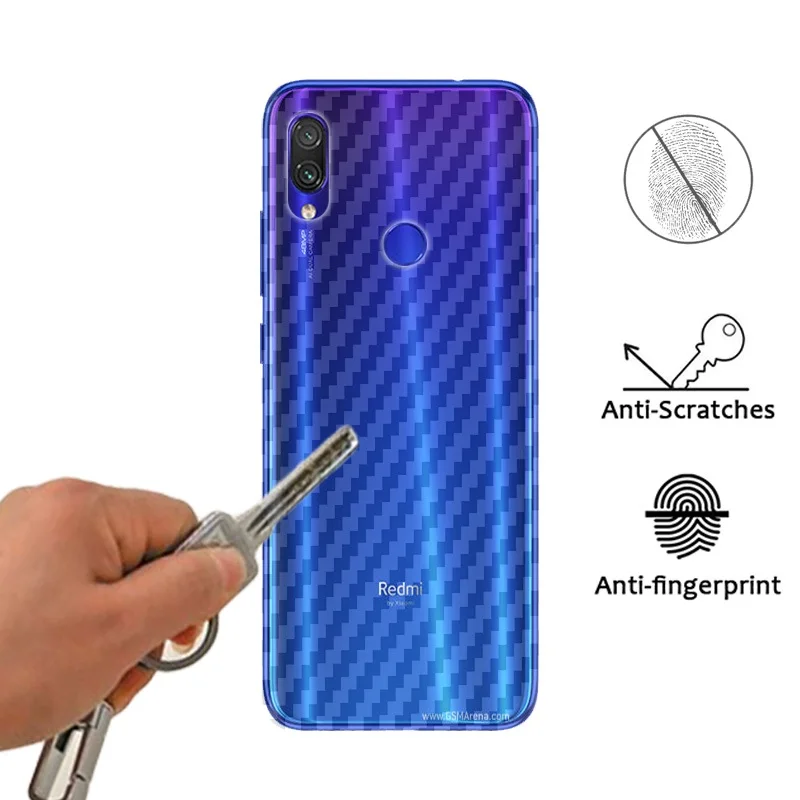 5 шт. 3D наклейка из углеродного волокна для Xiaomi Redmi 8 7A Note 7 S K20 Pro мягкая защитная