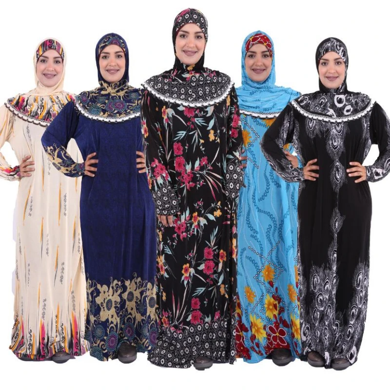 

Saudi Robe Hijab Dubai Islamic Abaya Black Dress for Namaz Vetement Musulman Femme Moroccan Caftan Evening Muslim Clothes Women