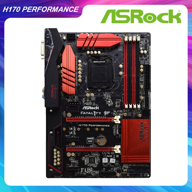 

H170 PERFORMANCE For ASRock Desktop Used Motherboard DDR4 H170 LAG 1151 i7 i5 i3 CPU USB 3.0 64GB Mining Gaming PC Motherboard