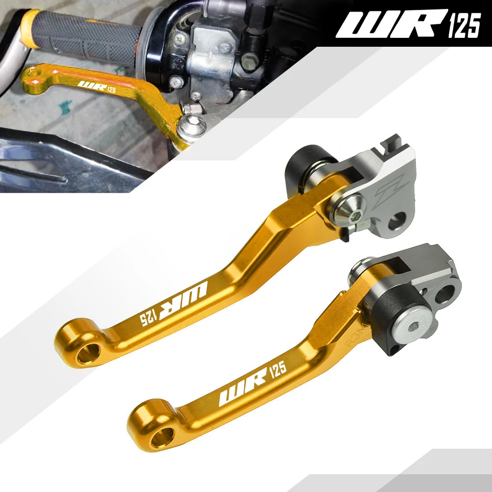 

WR-125 Logo Brake Clutch Levers Motorcycle Parts CNC For HUSQVARNA WR125 WR300 2013 WR 125 Handlebar Damper Anti slide Dirt Bike