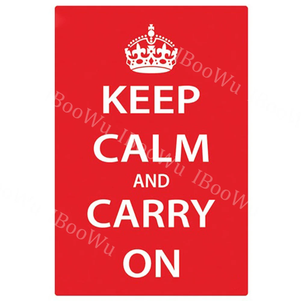 Металлическая Жестяная Табличка с надписью Keep Calm and Carry On для напитков пива кофе