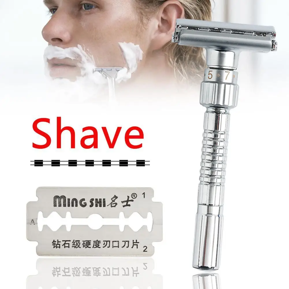 

Shaving Razor Manual Razor Unscrewed Nine-speed Adjustable Sharpness Alloy Old-fashioned Classic Razor Child Haircut