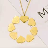 a z heart letters charm pendant necklaces gold color love initial jewelry alphabet chains african