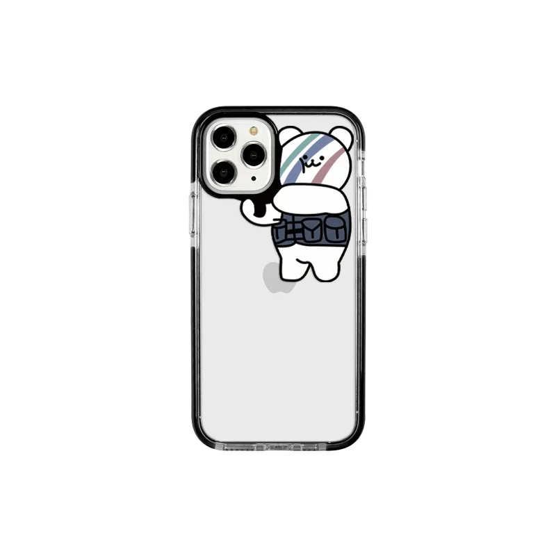 

The latest popular cute little bear TPU fall proof mobile phone case is suitable for Apple 12 11 Pro Max miini 7 8 plus series