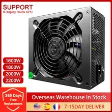 1800W PSU ATX Mining Power Supply 180V-265V ETH Asic Bitcoin Ethereum Miner Rig Support 8 Graphics Card GPU With Quiet Fan