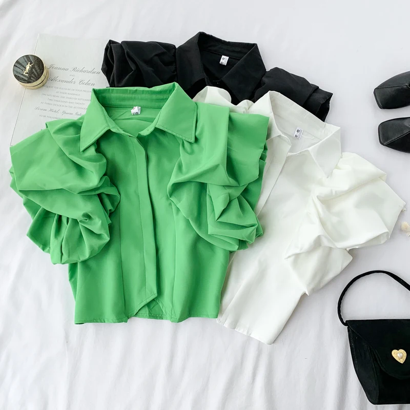 Высокое качество новинка 2020 модные дизайнерские топы для подиума женская блузка