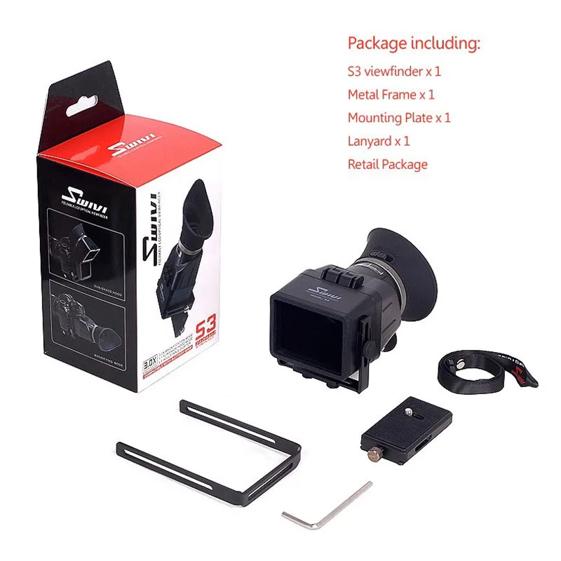 

GGS Swivi S3 3X Foldable Optical Viewfinder 3.0"/3.2" Aspect LCD for Canon 5D2 5D3 for Nikon D7000 D7200 D750 D610 D810 D800