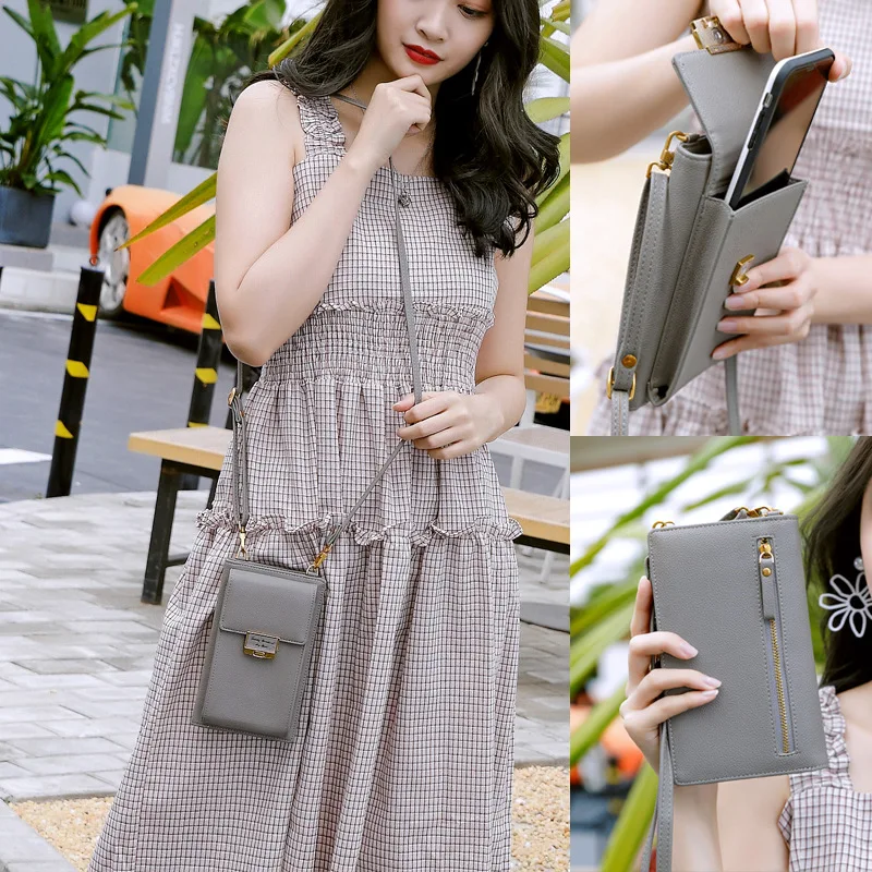 phone bag Mini Crossbody Shoulder Bag Women High Quality Cell Phone Pocket Ladies Purse Clutch Fashion Leather Hasp Handbags | Мобильные