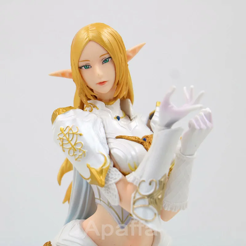26 см аниме Рисунок Lineage неба 2 бело серые женские маг 1/7 весы Окрашенные ПВХ