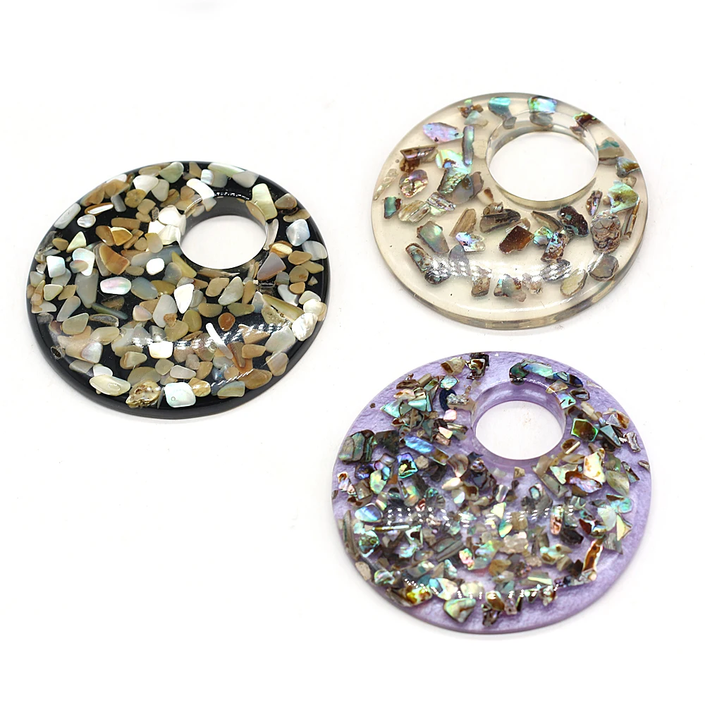 

Лидер продаж, кулон из натуральной ракушки, гравий и смолы, ювелирные изделия ручной работы, аксессуары «сделай сам», изысканное ожерелье дл...