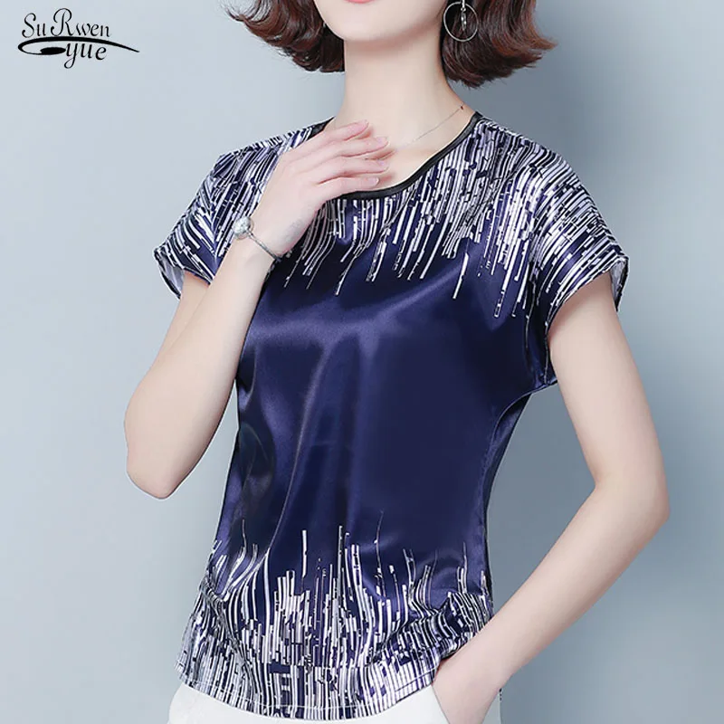 Размера плюс женская блузка новые женские топы модная рубашка с коротким рукавом