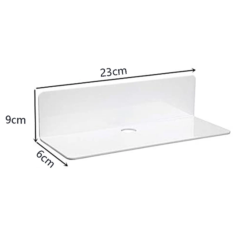 

Acrylic Floating Shelves Set of 4,Small Wall Display Shelf for Bluetooth Speakers/Security Cameras