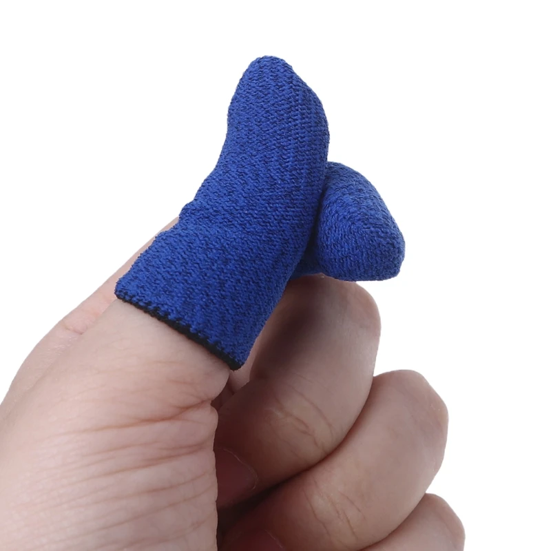 

50 Pair Sweat-Proof Knitted Fabric Finger Cover Game Touch Screen Thumb Game Pad Finger Sleeve for Gaming Accessories