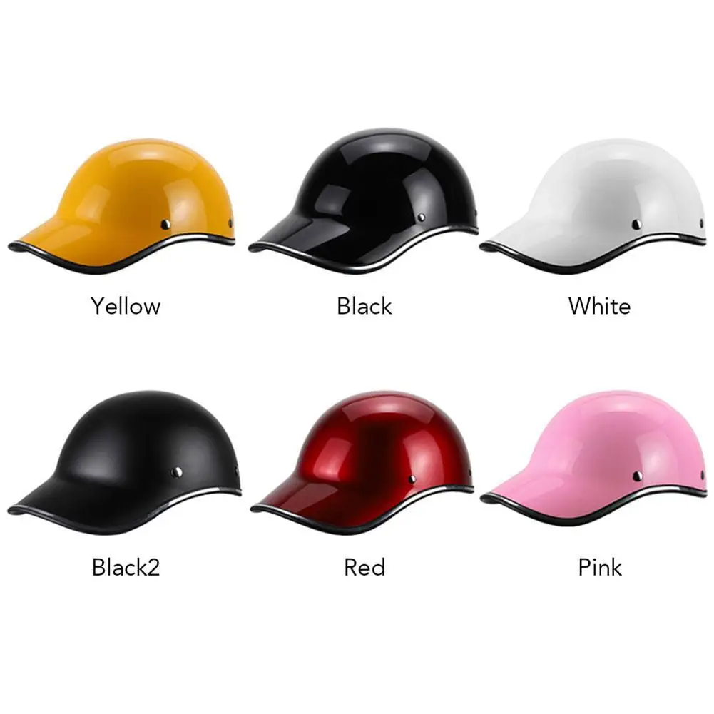 

Baseball Cap Motorcycle Helmets Bike Scooter Half Open Baseball Helmet Helmet Cap Protective Racer Face Unisex Hat-Safety H O7V5
