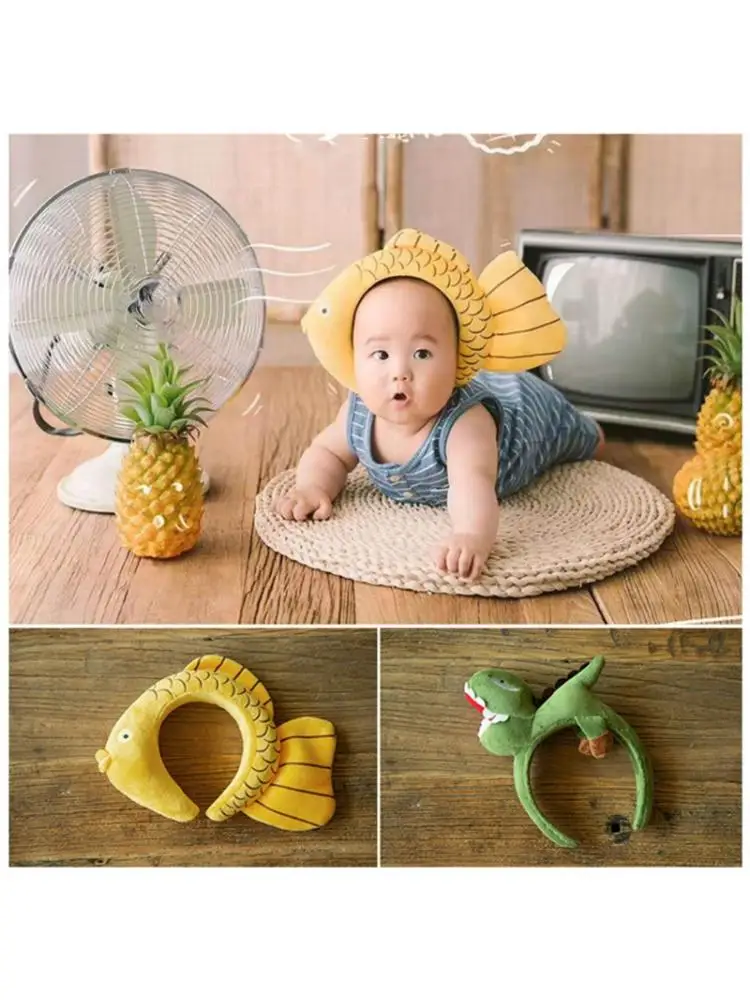 

Kids Child Cartoon Fish Dinosaur Headband Baby Photography Props Hairband Decor