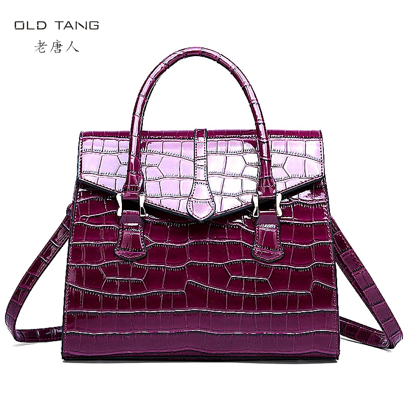 Роскошные женские сумки тоут OLD TANG дизайнерские новые модные кожаные сумка