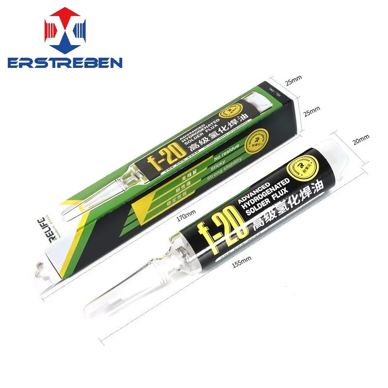 

RELIFE 10CC F-20 Hydrogenated No-Clean Lead-Free Halogen-Free Soldering Flux for Phone Soldering PCB BGA SMD Rework Repair