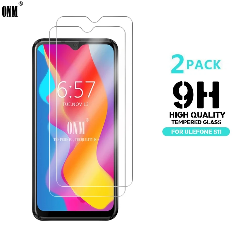 2 шт закаленное стекло для Ulefone s11/S10 Pro Защитное экрана 2.5D 9H S11 защитная пленка |