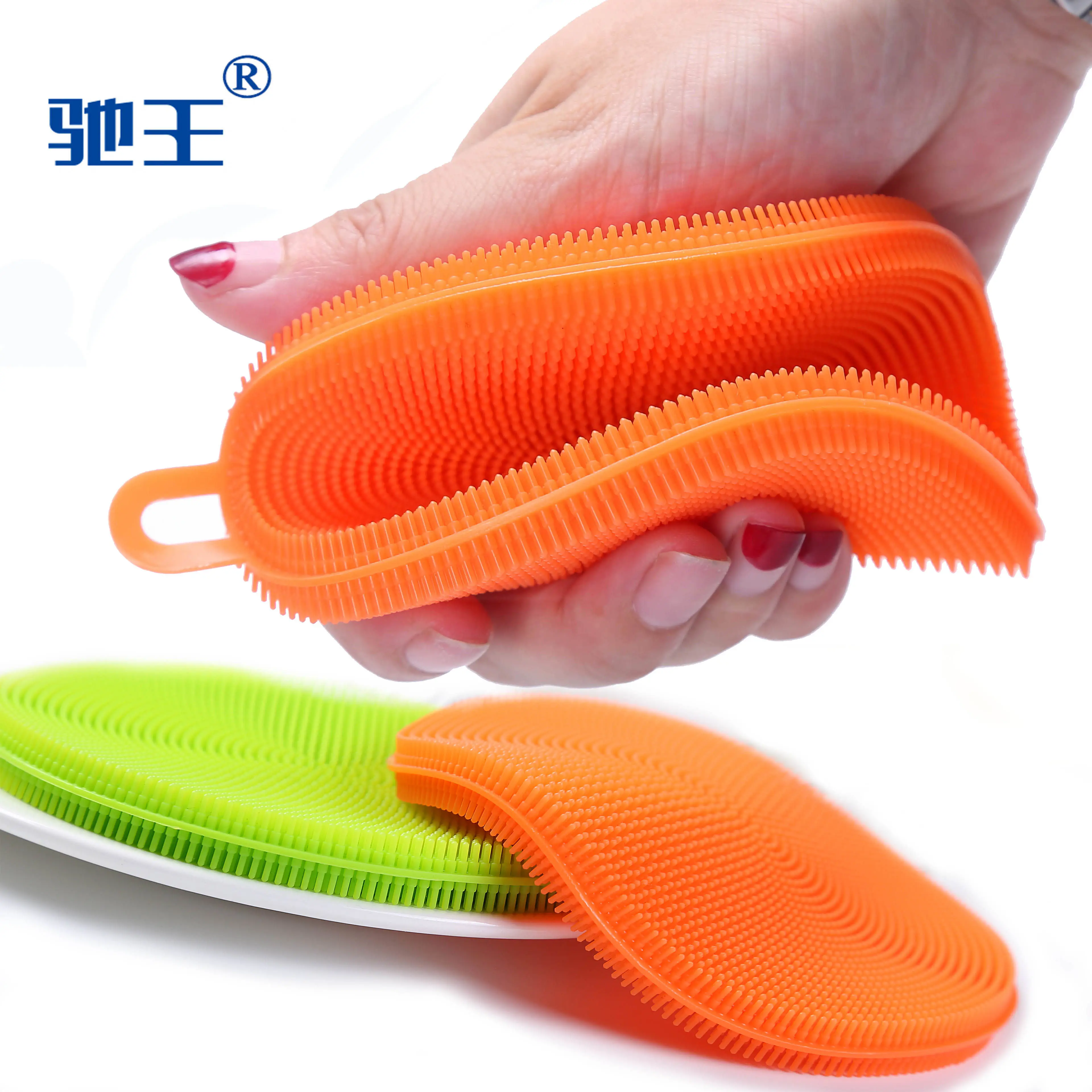

1/3pcIncrease And Thicken Silicone Dishwashing Cloth Multi-functional Scouring Pad Non-oily Kitchen Rag Cleaning Pot Brush