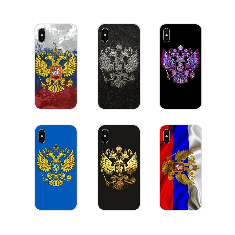 Герб России флаг орла для Samsung Galaxy S3 S4 S5 Mini S6 S7 Edge S8 S9 S10 Lite Plus Note 4 5 8 9 силиконовый