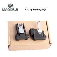magoru kac style 300m flip up folding iron sight front rear sight for airsoft hunting accessories