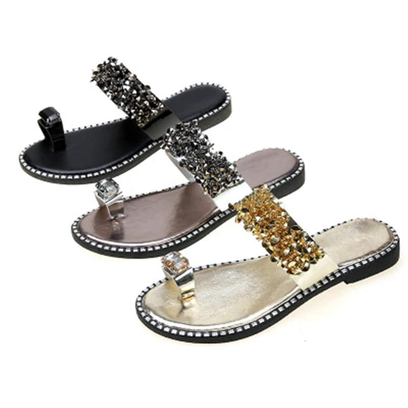 Шлепанцы sidдоны тапочки женские летние шлепанцы с кристаллами дизайнерская