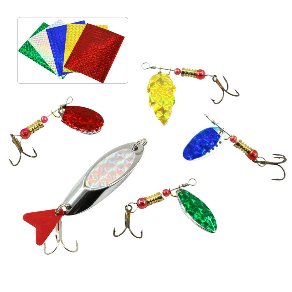 Новинка 10 листов голографическая Светоотражающая рыболовная приманка лента для