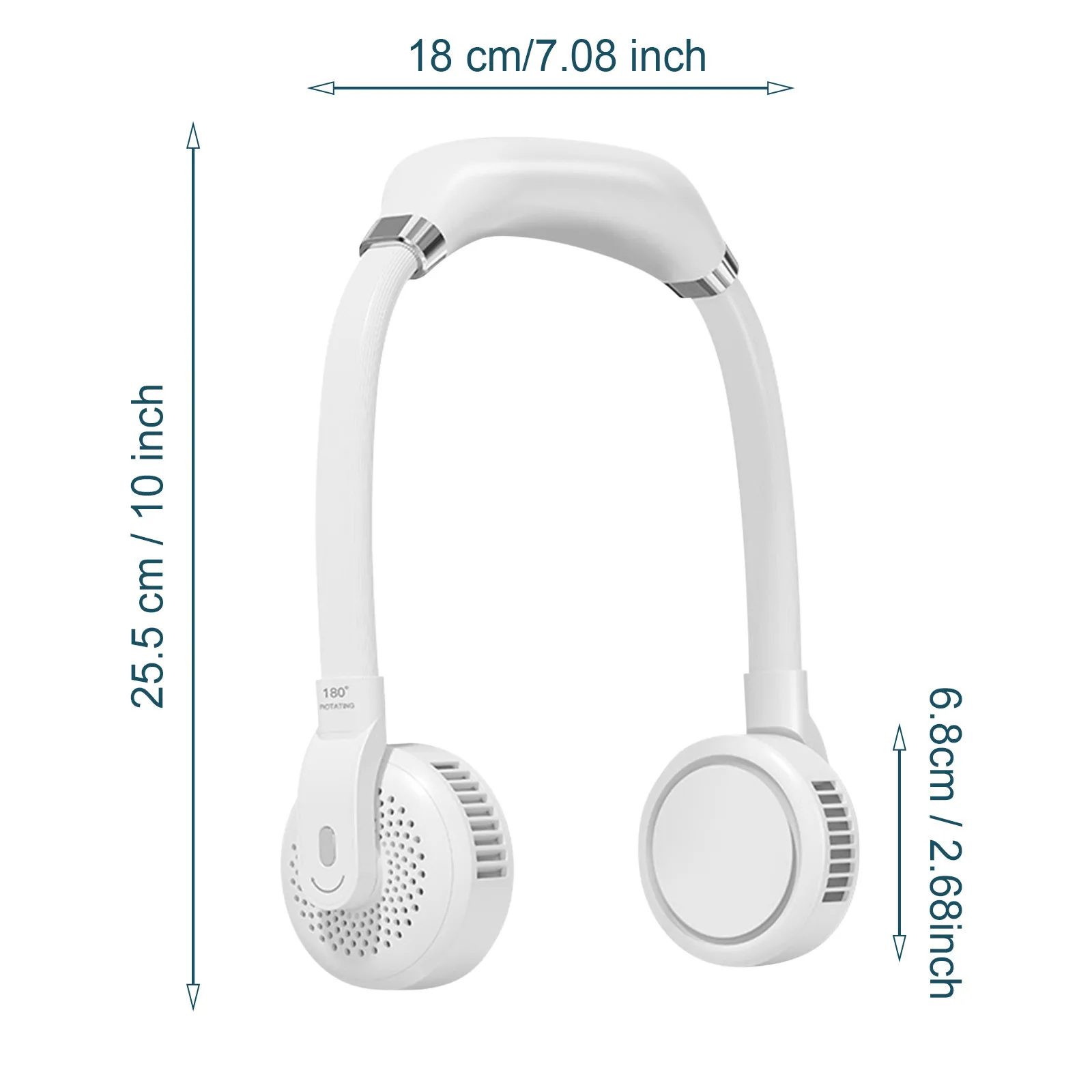 

Mini Neck Fan Portable Bladeless Fan Rechargeable Leafless Hanging Fans Air Cooler Cooling Wearable Neckband Fans#db4