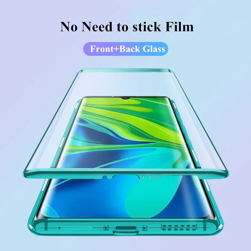 Magnetic Adsorption Metal Case For Xiaomi Redmi Note 9S K30 8 7 K20 Pro 8T 8A 7A Pocophone F1 Tempered Glass Magnet Funda Capa | Мобильные