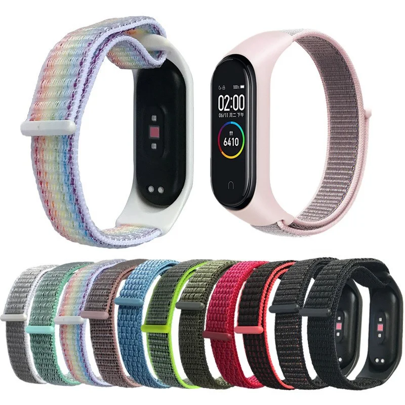 Нейлоновый ремешок для Xiaomi Mi Band 4 3 сменный Браслет спортивный браслет 3|Ремешки