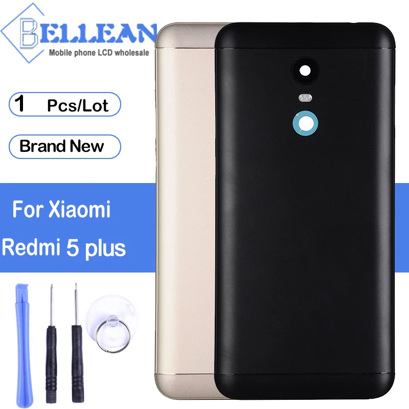 Задняя стеклянная крышка dinfriend для Xiaomi Redmi 5 Plus задняя батарейного отсека панель