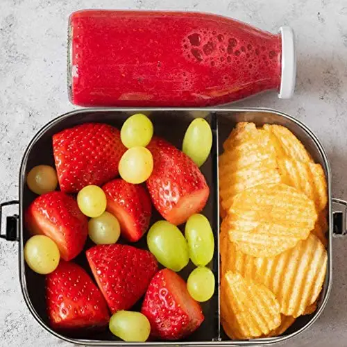 Bento Box, Realman из нержавеющей стали Герметичный Bento Ланч-бокс, 40 унций герметичный дизайн с запирающимися зажимами, металлический пищевой контейнер