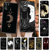witch moon tarot mysterious totem for xiaomi redmi note 10s 10 9t 9s 9 8t 8 7s 7 6 5a 5 pro max soft black phone case
