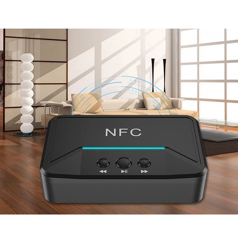 

Bluetooth приемник NFC/USB диск для чтения музыки стерео беспроводной адаптер 3,5 мм AUX/RCA автомобильный динамик Bluetooth o приемник