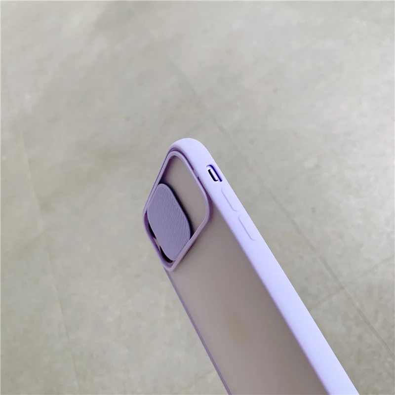 

Slide Camera Lens Shockproof Phone Case for iPhone 11 Pro Max SE 2020 XR X XS 6 6s 7 8 Plus Clear Soft Tpu Protection Back Cover