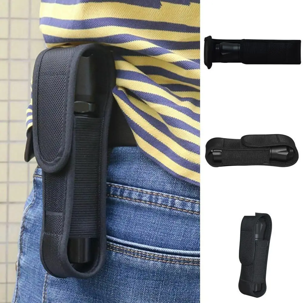 

New Nylon Flashlight Sleeve Travel Oxford Belt Bag Outdoor Portable Flashlight Protective Nylon Waist Pack Camping Belt Holder