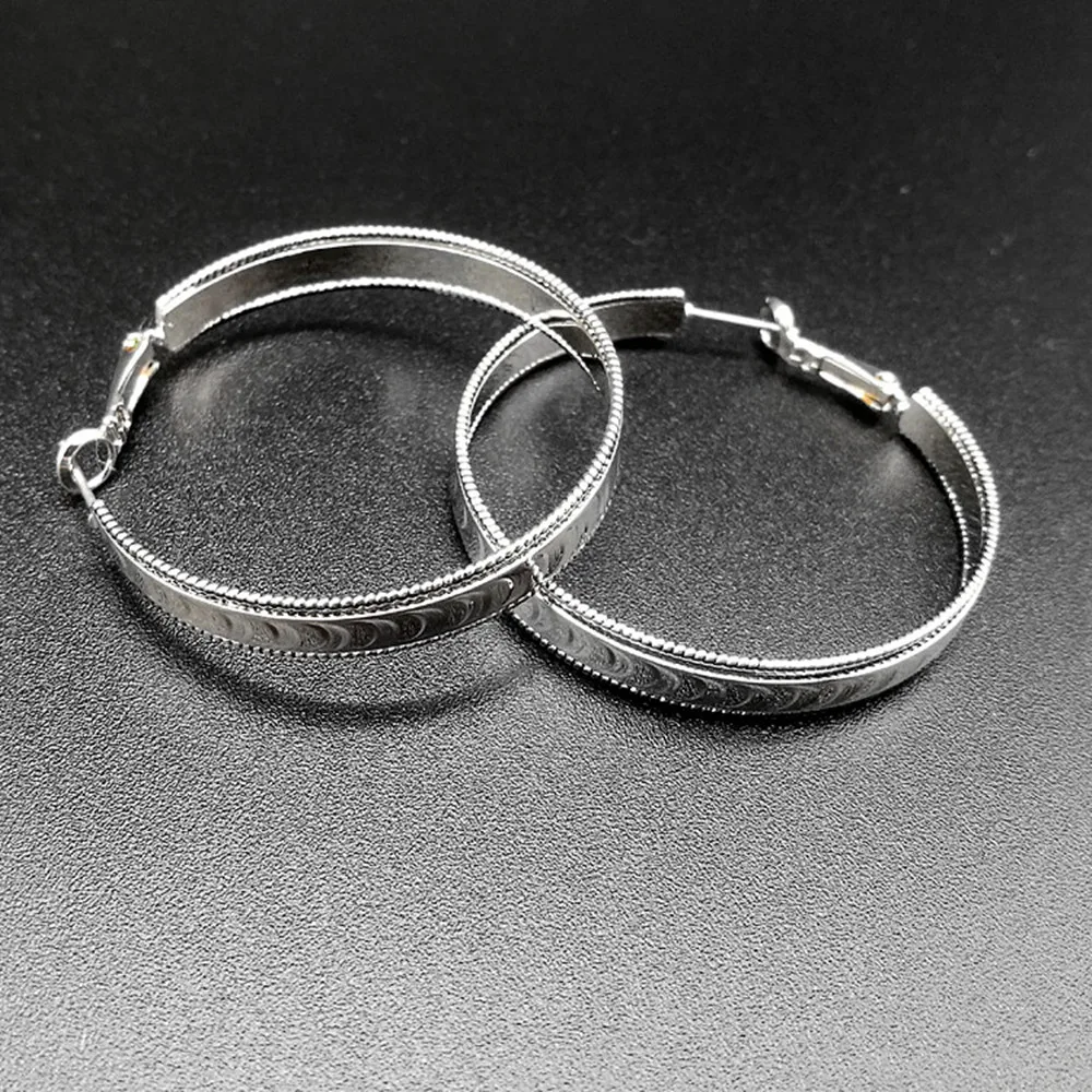 Eogoe новый дизайн модные блестящие круглые большие серьги для женщин девочек