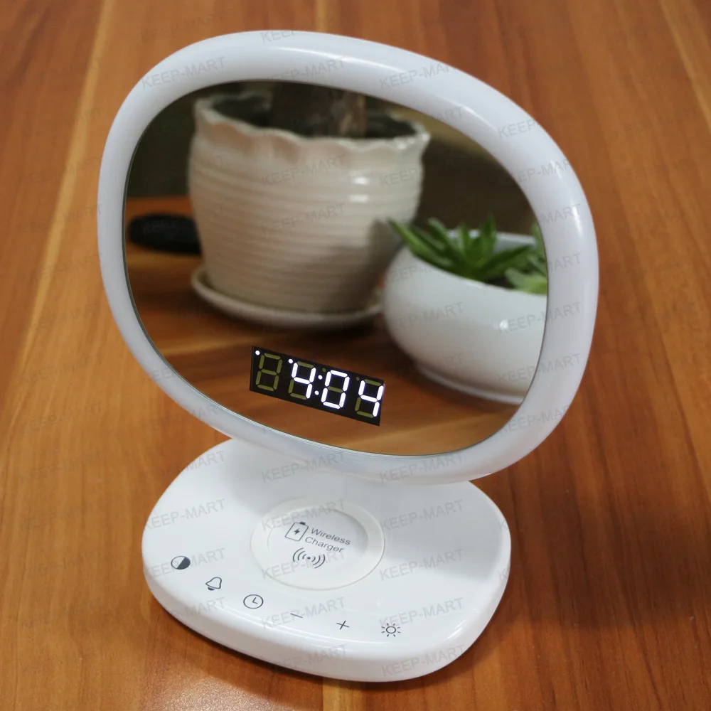 Новые светодиодный цифровые часы для макияжа зеркальные с телефоном