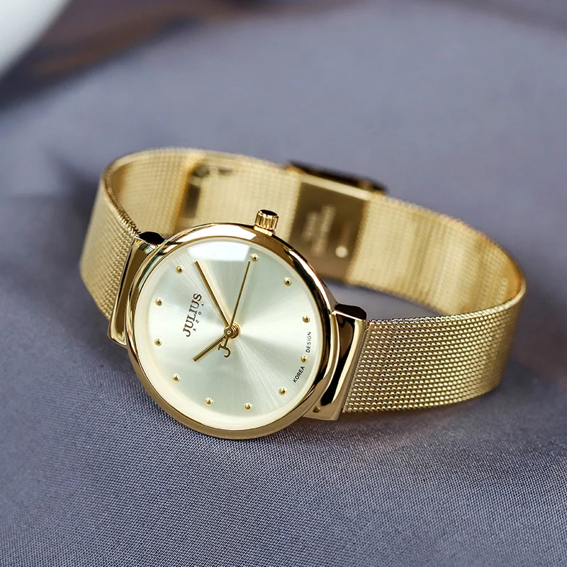 

Fashion Lady Simple Stainless Steel Mesh Band Bracelet Watches Women Rose Gold Quartz Wristwatch Female Silver Trendy Clock Girl