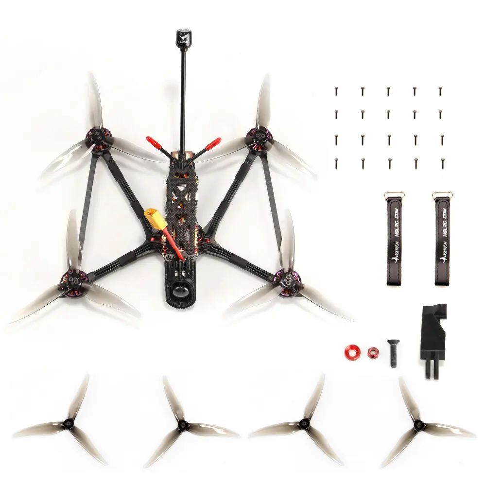 

HGLRC REKONFPV Rekon5 HD Zeus F722 Mini BLHELI32 30A CADDX Nebula Pro 2004 3000KV 4S 5inch Mini Long Range LR5 Digital FPV Drone