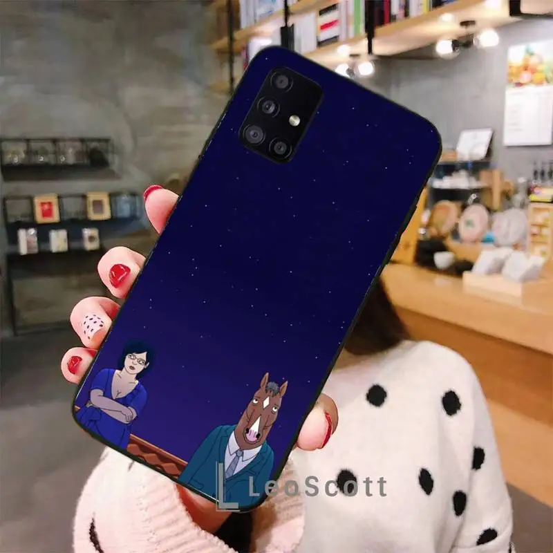 

Funny BoJack Cartoon Horseman Phone Case For Samsung A40 A50 A51 A71 A20E A20S S8 S9 S10 S20 Plus note 20 ultra 4G 5G