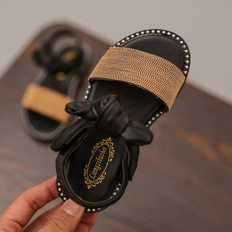 Летние детские сандалии для девочек Белые из искусственной кожи с резиновой